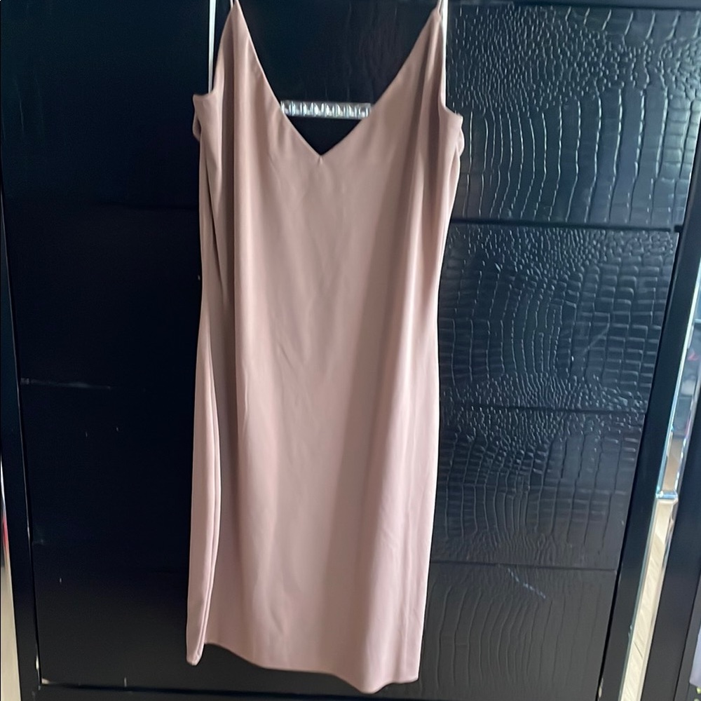 Elegant light Brown Beige Slip Dress